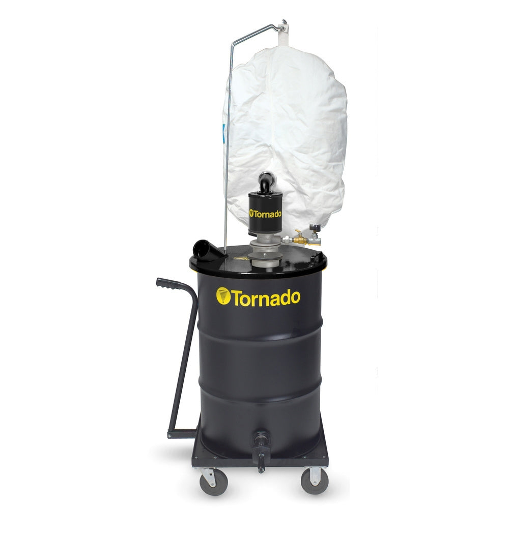 Tornado Jumbo Single Air External Filter Vacuum - 55 Gallon Drum, 242" Water Lift