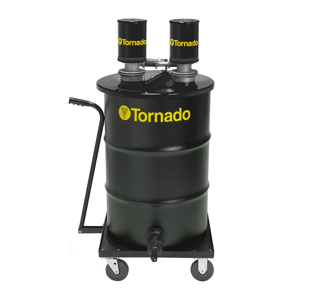 Tornado Jumbo Dual Air Wet-Only Vacuum - 55 Gallon Drum, 242" Water Lift