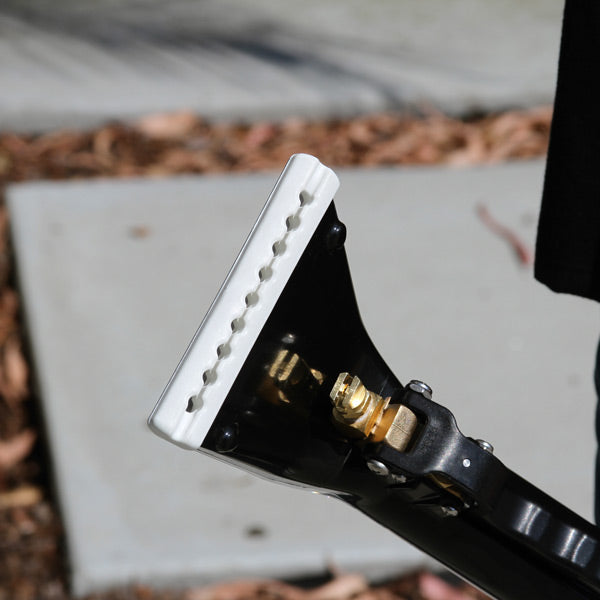 Mytee S-300H Tempo Heated Spotter Extractor, close-up of the hand tool head and swivel fitting