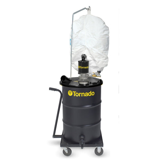 Tornado Jumbo Single Air External Filter Vacuum - 55 Gallon Drum, 242" Water Lift