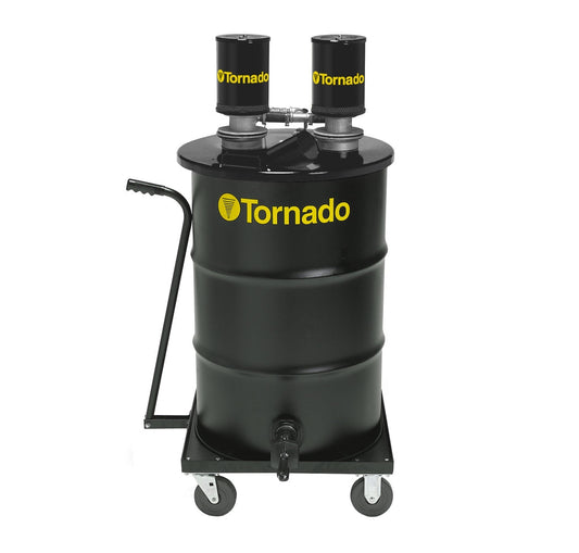 Tornado Jumbo Dual Air Wet-Only Vacuum - 55 Gallon Drum, 242" Water Lift