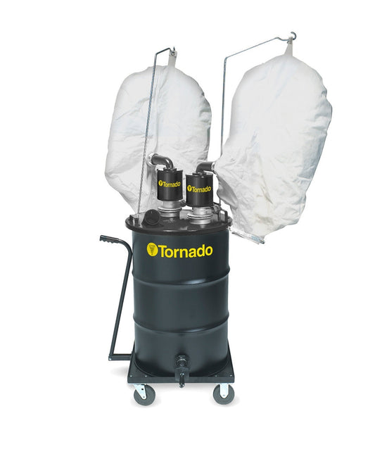 Tornado Jumbo Dual Air External Filter Vacuum - 55 Gallon Drum, 239" Water Lift