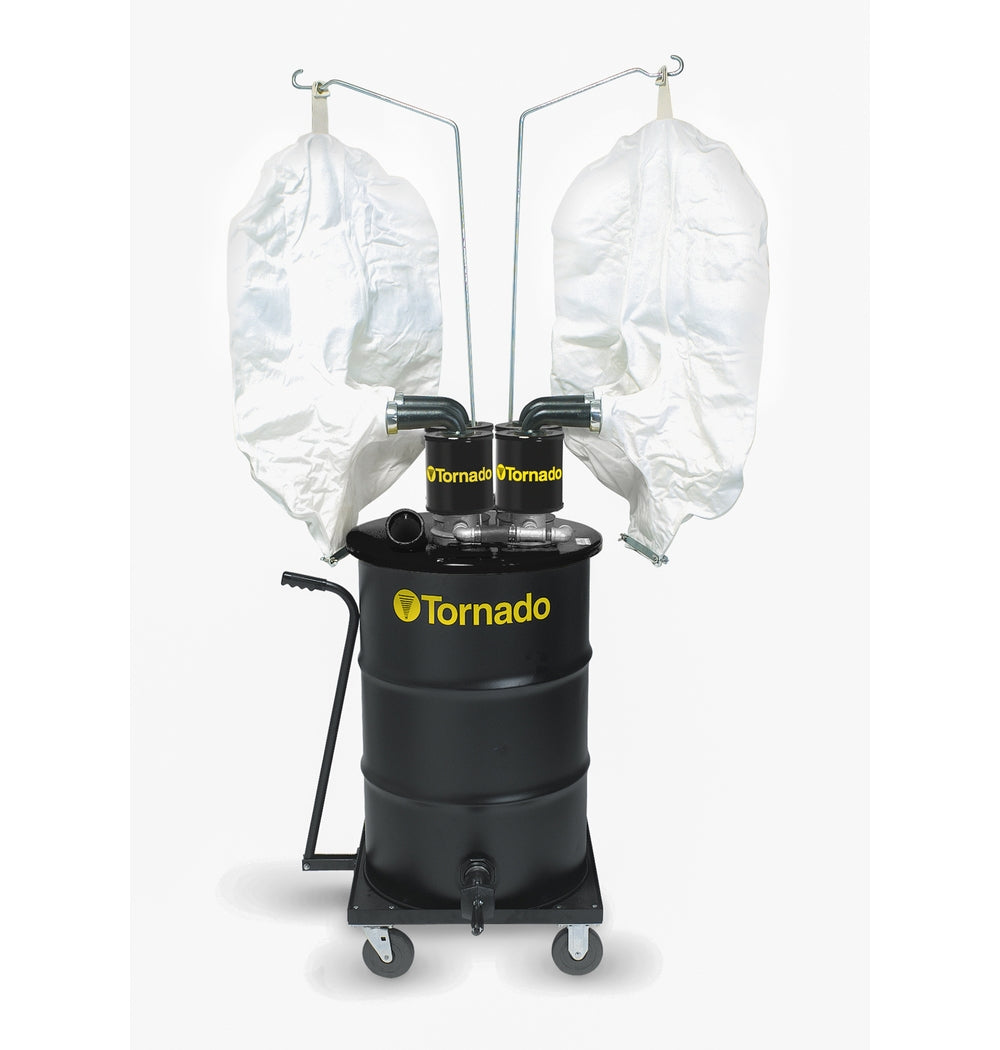 Tornado Jumbo Quad Air External Filter Vacuum - 55 Gallon Drum, 258 CFM