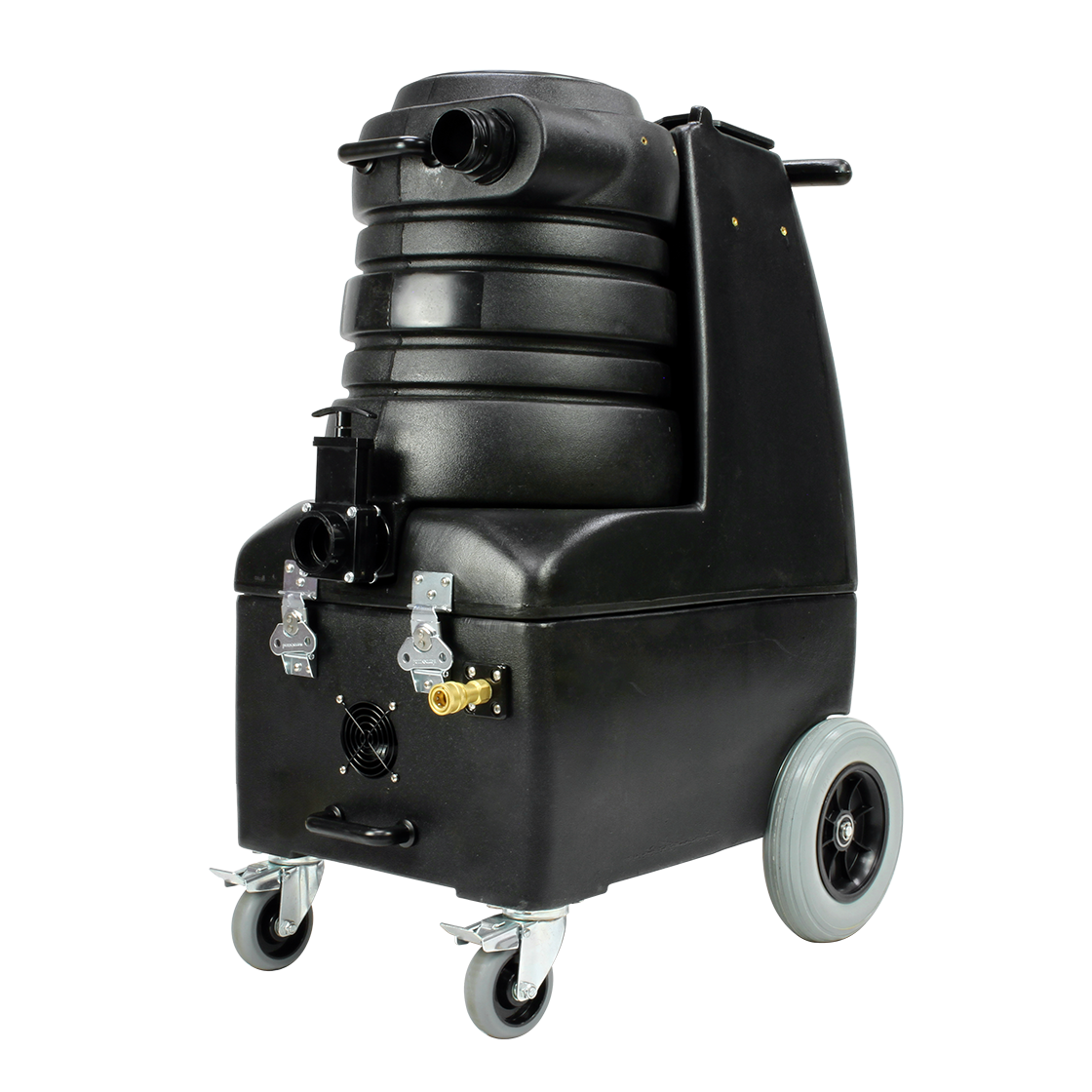 Mytee BZ-102LXH Breeze Heated Portable Carpet Extractor, front three-quarter view from the left