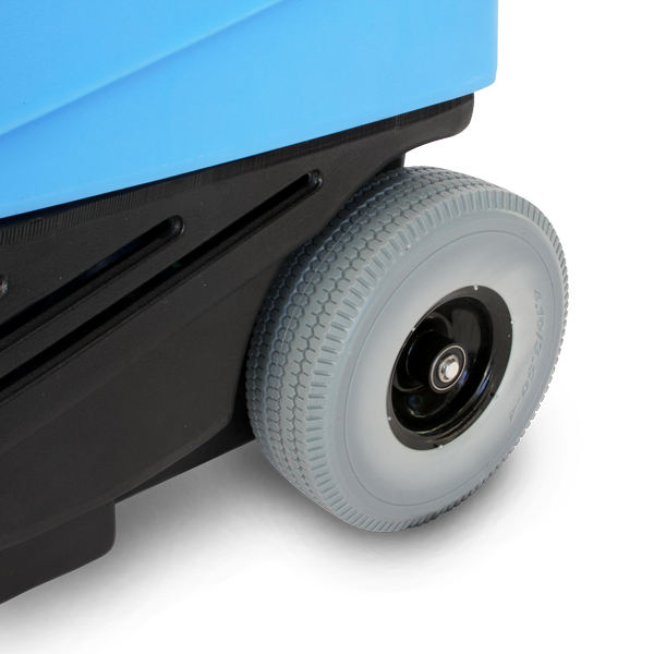 Mytee HP120 Grand Prix Heated Detail Extractor, close-up of the rear wheel