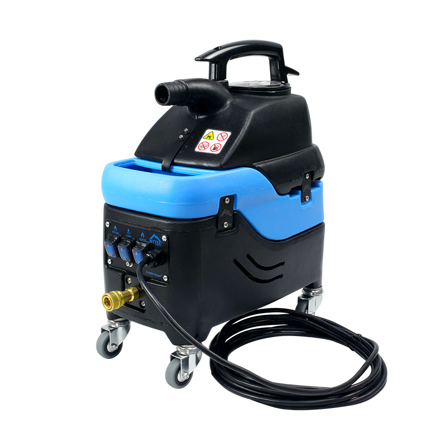 Mytee S-300H Tempo Heated Spotter Extractor, front three-quarter view from the left