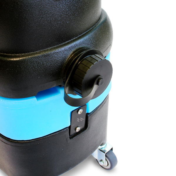 Mytee S-300H Tempo Heated Spotter Extractor, close-up of the rear drain connection