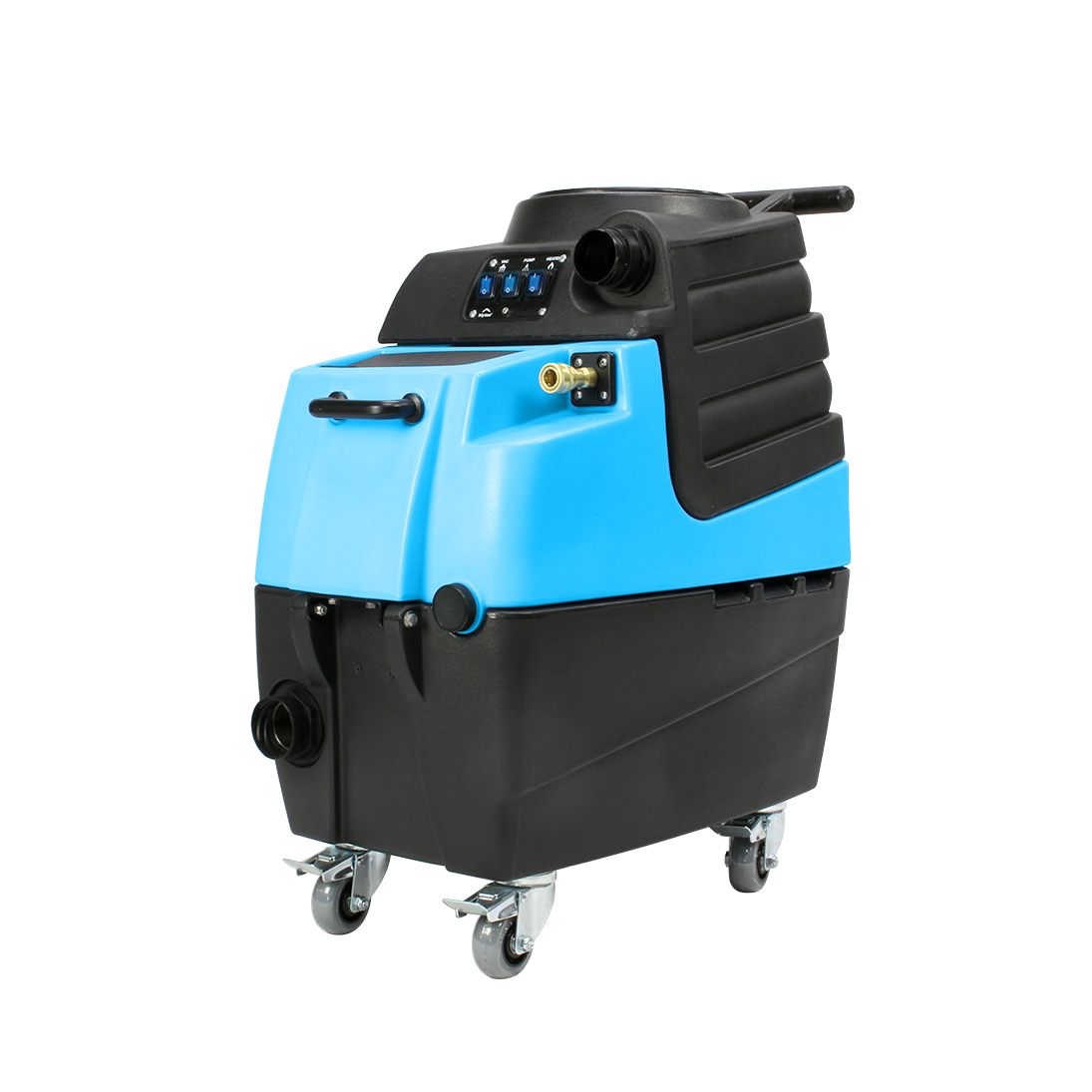 Mytee HP90 Stingray Heated Detail Extractor, front three-quarter view from the left