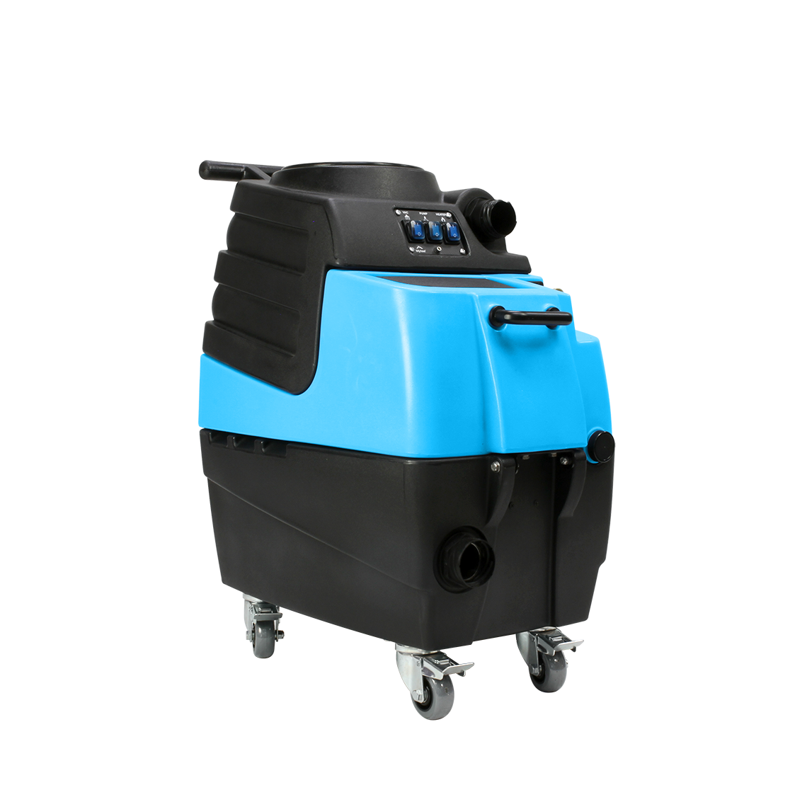 Mytee HP90 Stingray Heated Detail Extractor, front three-quarter view from the right